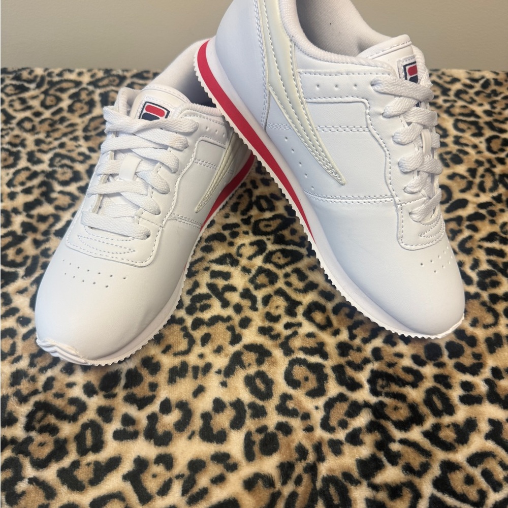 Fila White and Red Women’s Sneakers